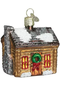 New ✔️ Old World 🎄 Christmas 20015 Glass Blown Log Cabin Ornament ✨ -Old World Christmas Shop Belk 868
