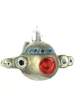 Brand new 🔔 Old World 🔔 Christmas Glass Blown Tree Ornament, Airplane 👍 -Old World Christmas Shop Belk 884