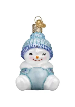 Cheapest 👏 Old World 🎄 Christmas Snow Baby BOY Ornament, Cheerful White 👍