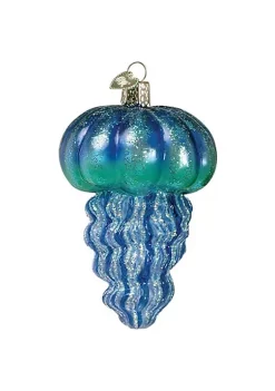Hot Sale 🛒 Old World 🎁 Christmas Blue Jellyfish Glass Blown Ornament for 🎁 Christmas Tree 🤩