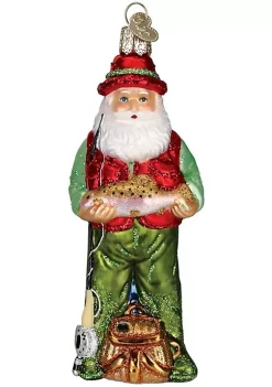 Flash Sale 👏 Old World ❄ Christmas Ornaments Fisherman Collection Glass Blown Ornaments for ❄ Christmas Tree, Fly Fishing ✔️