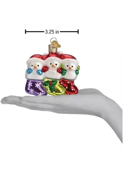 Best Pirce ⌛ Old World 🎄 Christmas Snow Family of 3 Glass Blown Ornament for 🎄 Christmas Tree 🌟 -Old World Christmas Shop Belk 975