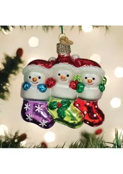 Best Pirce ⌛ Old World 🎄 Christmas Snow Family of 3 Glass Blown Ornament for 🎄 Christmas Tree 🌟 -Old World Christmas Shop Belk 976