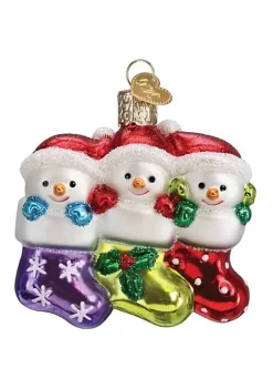 Best Pirce ⌛ Old World 🎄 Christmas Snow Family of 3 Glass Blown Ornament for 🎄 Christmas Tree 🌟 -Old World Christmas Shop Belk 977
