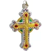 Cheap ❤️ Old World ❄ Christmas Glass Blown Tree Ornament, Jeweled Cross ⭐ -Old World Christmas Shop Belk 993