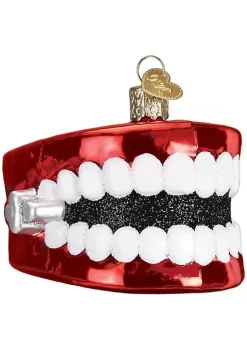 Brand new โค๏ธ Old World ๐ Christmas Glass Blown Tree Ornament, Wind Up Teeth ๐